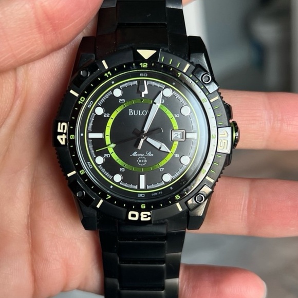 BULOVA Marine Star Stainless Steel Mens Watch - Picture 1 of 4